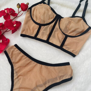 Корсетний комплект беж кольору